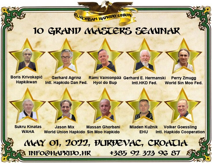 10 International Hapkido Grand Masters seminar
